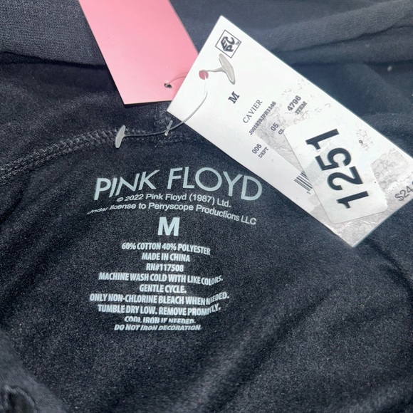 Pink Floyd Women's Black & Pink Hoodie Sweatshirt Size M Cod/1251 - Picture 6 of 7